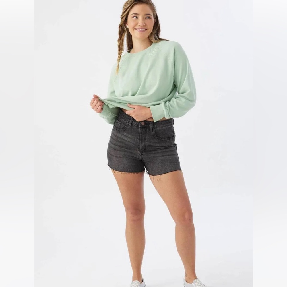 O’Neil kellerman denim shorts in size 28. Color black washed